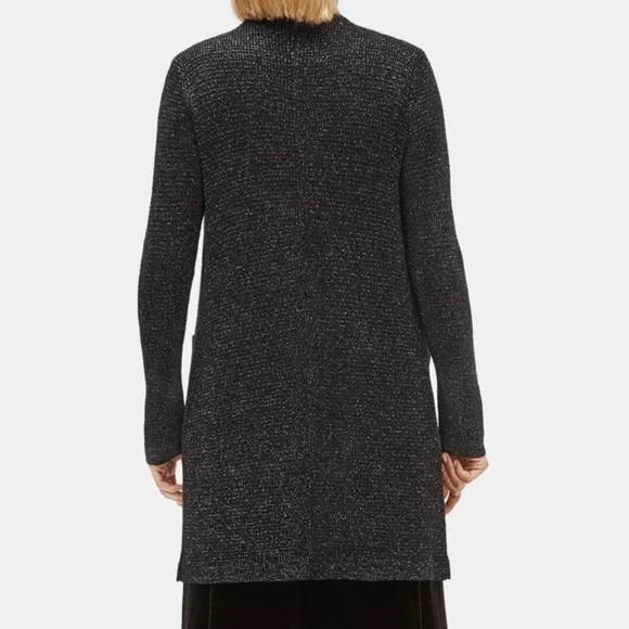 Eileen Fisher Merino Sparkle Long Cardigan Black Size PP NWT - Picture 3 of 9